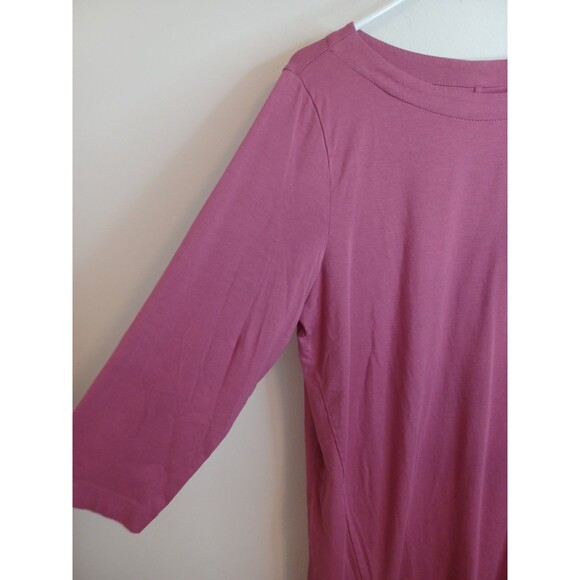 J. Jill Luxe Supima Cotton Pullover Tunic Top Large Pink Lagenlook Minimalist - Picture 3 of 8